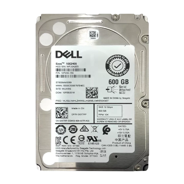 XXTRP Dell 600GB 12Gb/s SAS 10000 2.5-Inch Hard Drive