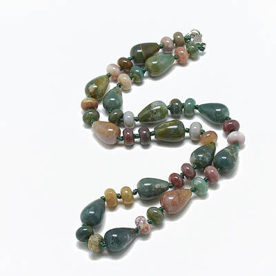 Natural Indian Agate Beaded Necklaces