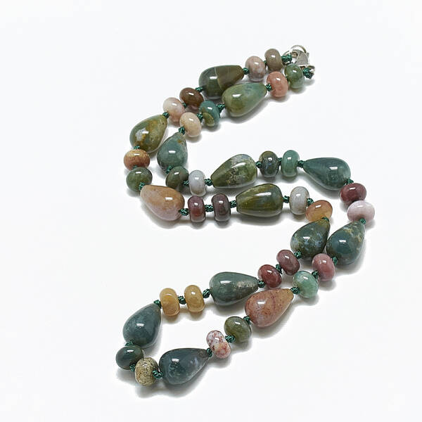 Natural Indian Agate Beaded Necklaces