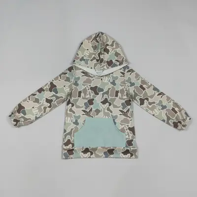 Camo Kids Beige Pullover Hoodie