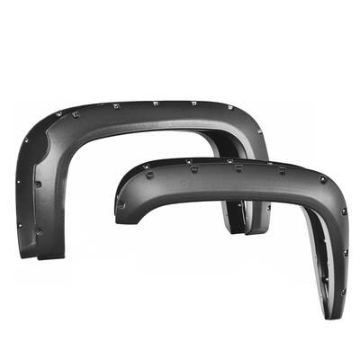 YITAMOTOR® Smooth Fender Flares Compatible with 2014-2018 Chevrolet Silverado 1500 5.8'（Short Bed）, Pocket Bolt-Riveted ...