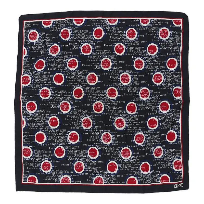 Cecil Polka Dot Scarf - No Size Navy Polyester