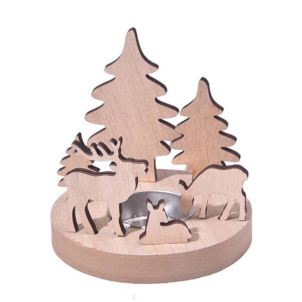Christmas Wooden Candle Holders
