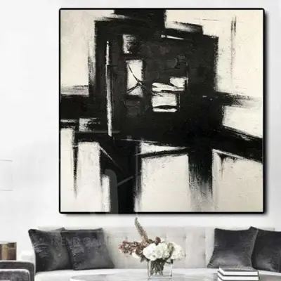 Black And White Artwork Original Abstract Creative Black And White Art Franz Kline style | CHANGING REALITY
