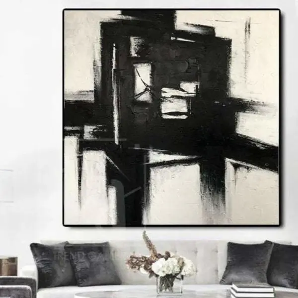 Black And White Artwork Original Abstract Creative Black And White Art Franz Kline style | CHANGING REALITY
