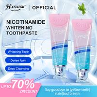Hotluck Brightening Toothpaste | Niacinamide Formula | Lemon Mint | Fights Cavities | Safe for All Ages | 3.53 oz