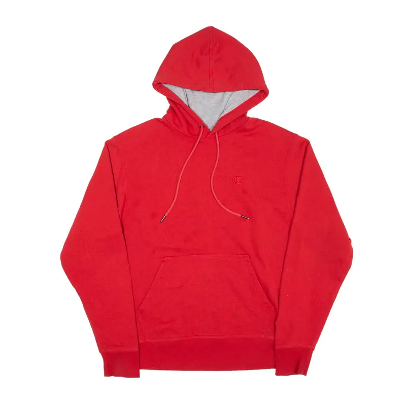 CHAMPION Hoodie Red Pullover Mens S