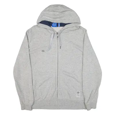 ADIDAS Mens Grey Hoodie Full Zip XL