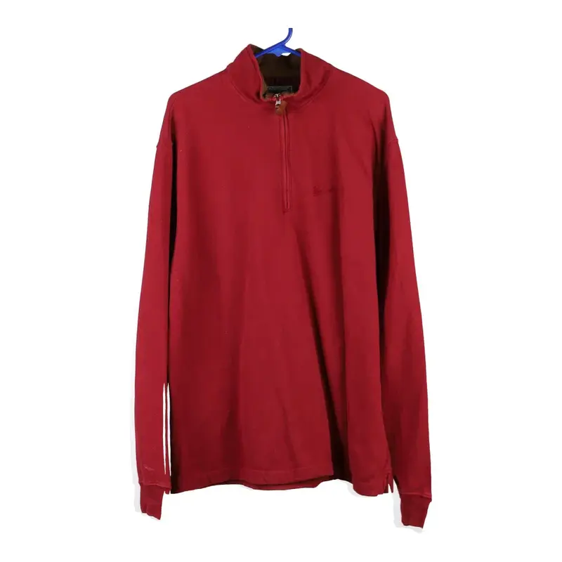 Woolrich 1/4 Zip - Large Red Cotton