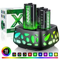 Ponkor Xbox Controller Rechargeable Battery Packs (4×5800mWh) with Fast Charging Dock, Compatible with Xbox One, Series X|S,...