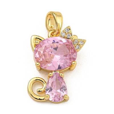 Rack Plating Brass Micro Pave Cubic Zirconia Pendants