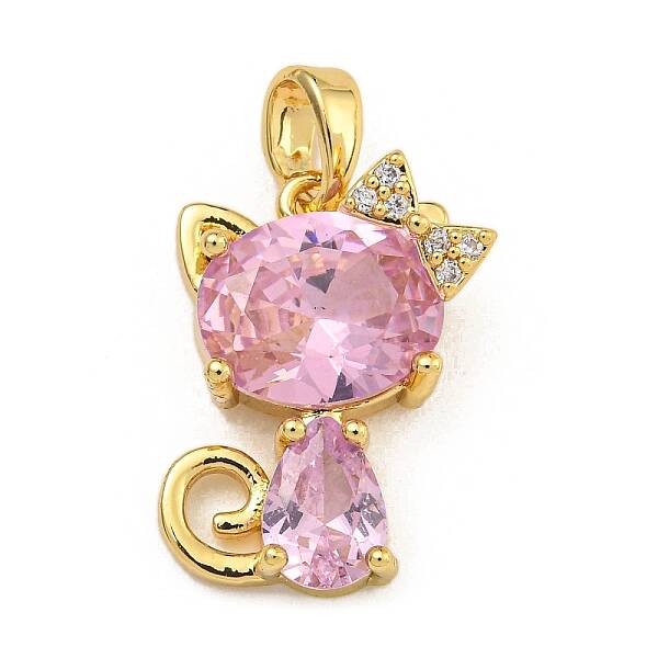 Rack Plating Brass Micro Pave Cubic Zirconia Pendants