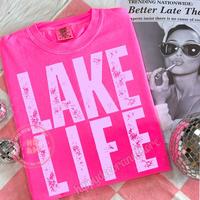 Comfort Colors Lake Life Beach Life Shirt, Trendy Summer Shirt Design Distressed Beach, Lake Pool River Womenswear Casual