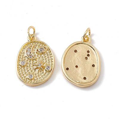 Brass Micro Pave Cubic Zirconia Pendants