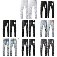 Purple Jeans brand Jeans Men's Jeans Casual Comfort Holes Fashionable Straight Skinny Slim Fit Jeans, Ripped Stretch Jeans De...