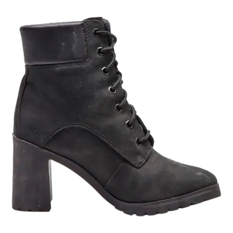 TIMBERLAND Lace-Up Boots Black Leather Womens UK 4