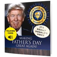 TALKING Trump Fathers Day Card with Sound - Presidential Message to Dad from Donald with Trump's Real Voice, Funny Trump Gift...