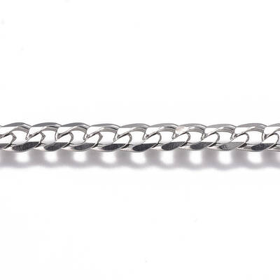 Tarnish Resistant 201 Stainless Steel Cuban Link Chains