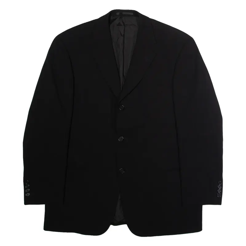 BOSS HUGO BOSS Mens Blazer Jacket Black Wool XL