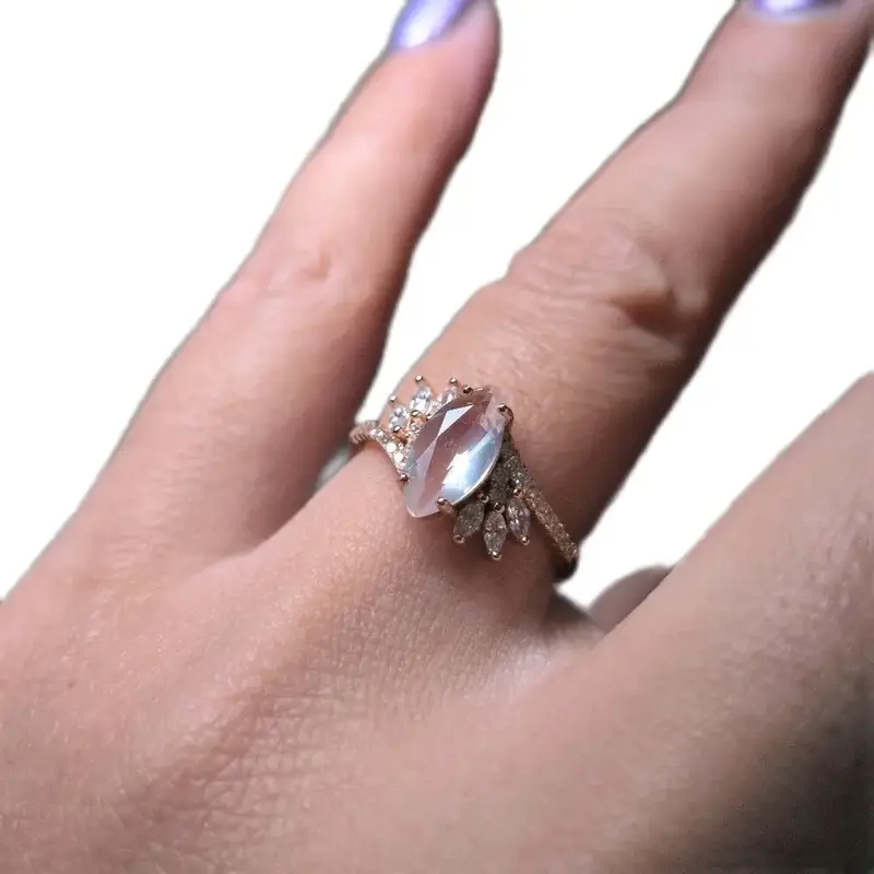 Tray 1 Adjustable Size Silver 925 Rings - Dainty and Whimsical Design with Various Gemstones, Fits Sizes 6-9, Regularly Chang...