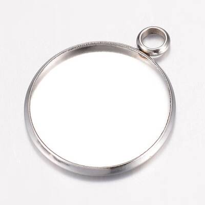 Tarnish Resistant 304 Stainless Steel Pendant Cabochon Settings
