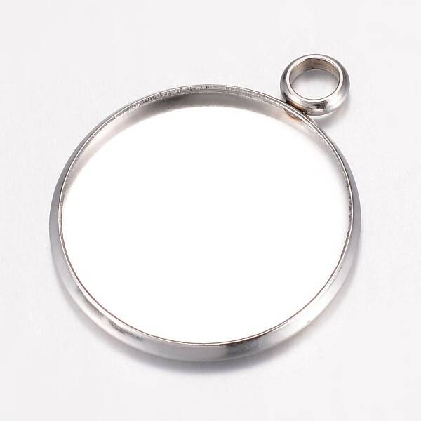 Tarnish Resistant 304 Stainless Steel Pendant Cabochon Settings