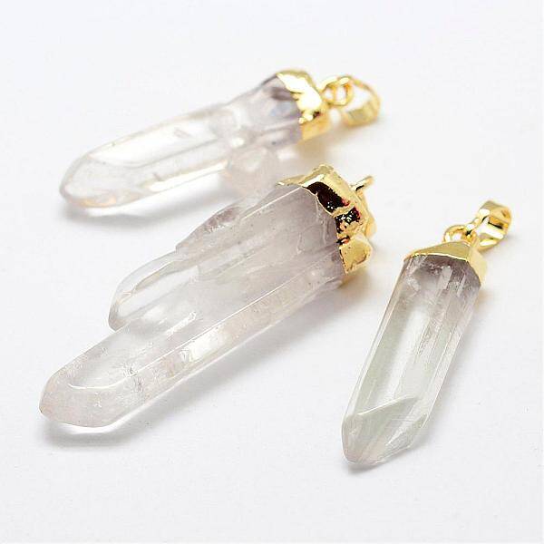 Natural Quartz Crystal Pendants