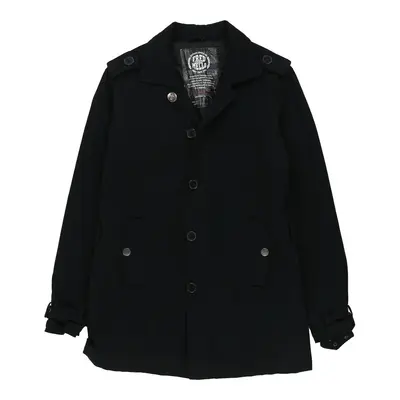 Fred Mello Overcoat - Medium Black Cotton Blend