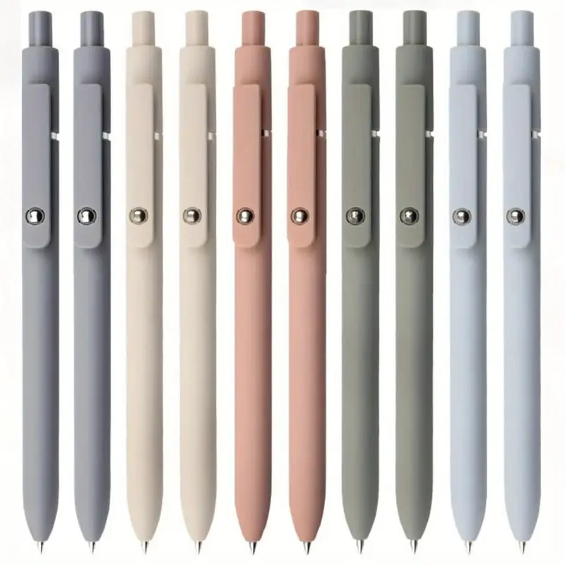 10/20 Pcs Black Gel Pens – Smooth 0.5mm Fine Tip, Quick-Dry Ink, Aesthetic Gradient Design | Must-Have Study Tools for Back...