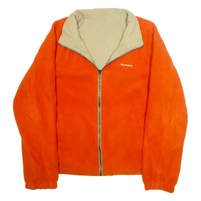 TOMMY HILFIGER Mens Fleece Jacket Orange 2XL