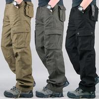 Tactical Cargo Pants Men Cotton Overalls Outdoor Work Trousers Big Size Clothing Camo Hiking Pants Menswear Gamis Baggy Loose