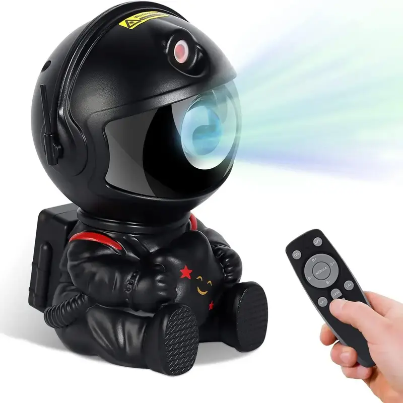 Astronaut Projector LED Lights for Bedroom Cozy Corner, Mini Table Galaxy Projector Lamp with Nebula Effects, Starry Star P...