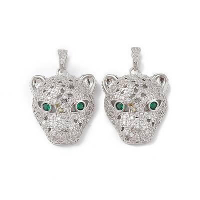 Brass Micro Pave Cubic Zirconia Pendants