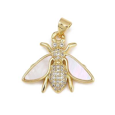 Brass Micro Pave Cubic Zirconia Pendants