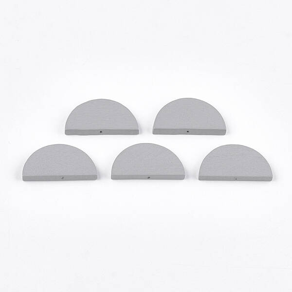 Painted Natural Wood Beads