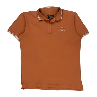 Kappa Polo Shirt - Medium Orange Cotton