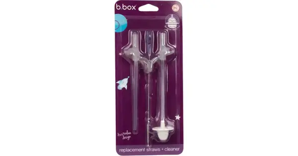 B.Box Replecement Straws + Cleaner silicone straw 3 pcs