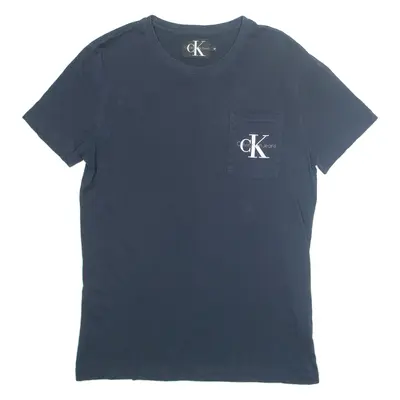 CALVIN KLEIN JEANS Mens T-Shirt Blue M