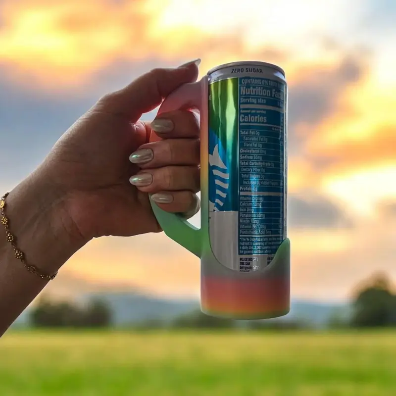 Energy Drink Can Holder Rainbow/Glow In The Dark