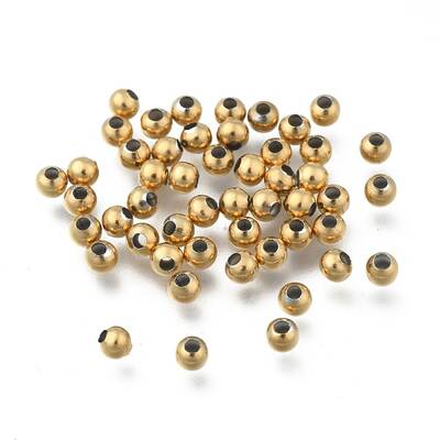 Round PVD Vacuum Plating 304 Stainless Steel Beads