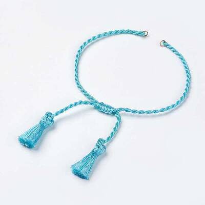 Polyester DIY Braided Bracelet Making