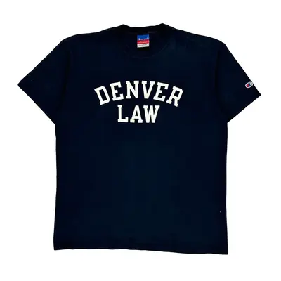 Denver Law Champion T-Shirt - XL Black Cotton