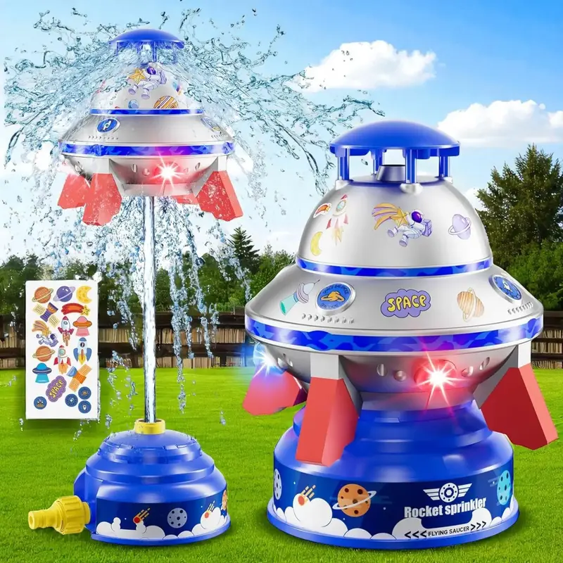 UFO Sprinkler Toy with LED Lights – The #1 Backyard Summer Gift  Kids Run, Laugh & Stay Cool + Bonus Garden Watering