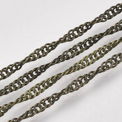 Soldered Brass Covered Iron Singapore Chains