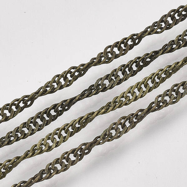 Soldered Brass Covered Iron Singapore Chains