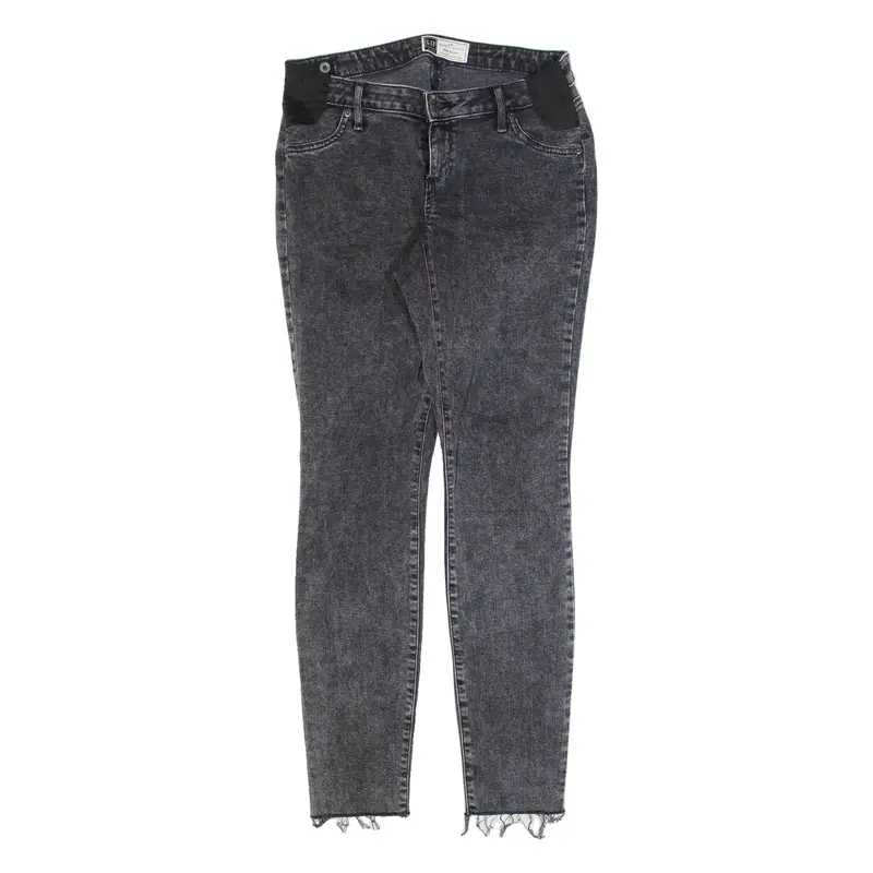 GAP Maternity Womens Jeans Black Slim Skinny Acid Wash W28 L29