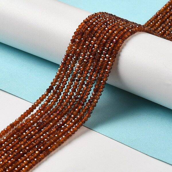 Natural Orange Garnet Beads Strands