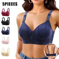 5 PCS Wire-free Bra, Push-up, Adjustable Support Straps Daily Comfort Women's Lingerie & Underwear for Mother