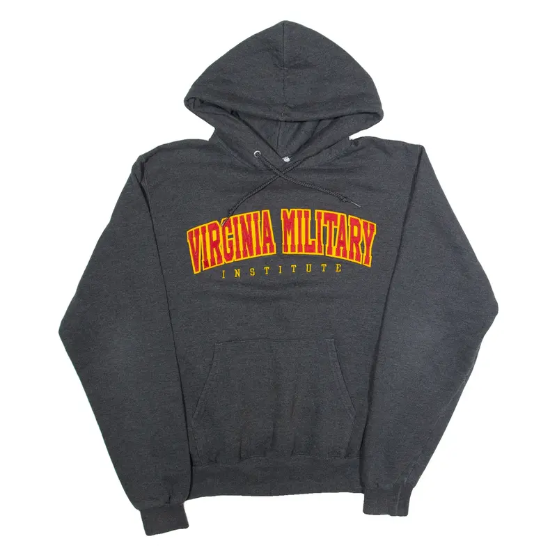 CHAMPION Virginia Military Institute Mens Grey Hoodie USA S