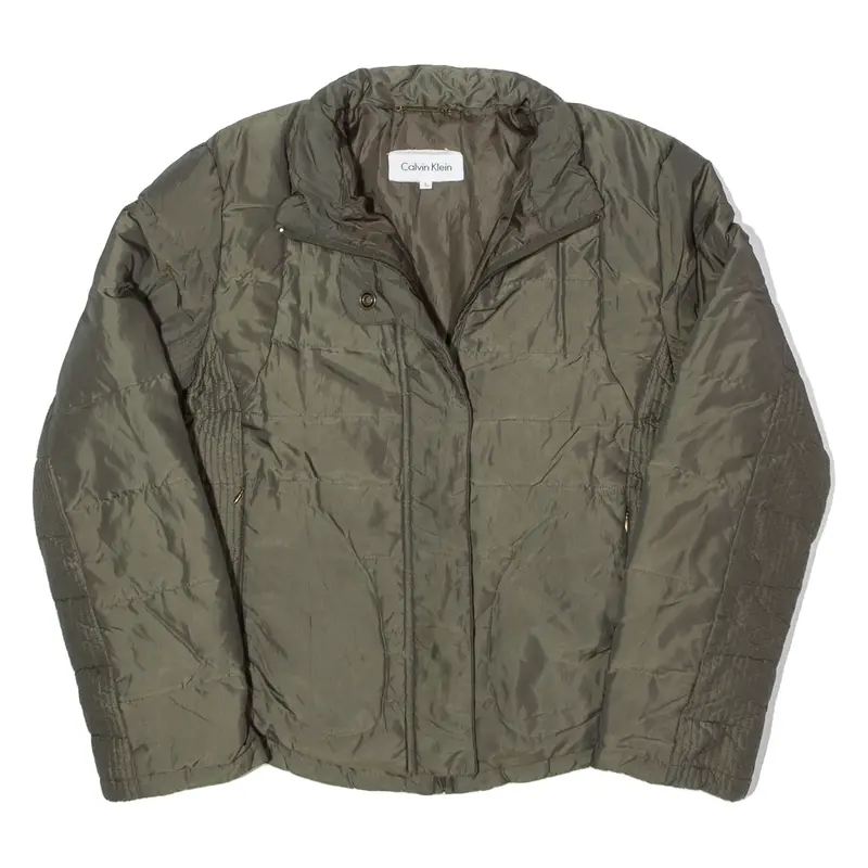CALVIN KLEIN Down Insulated Puffer Jacket Green Womens L